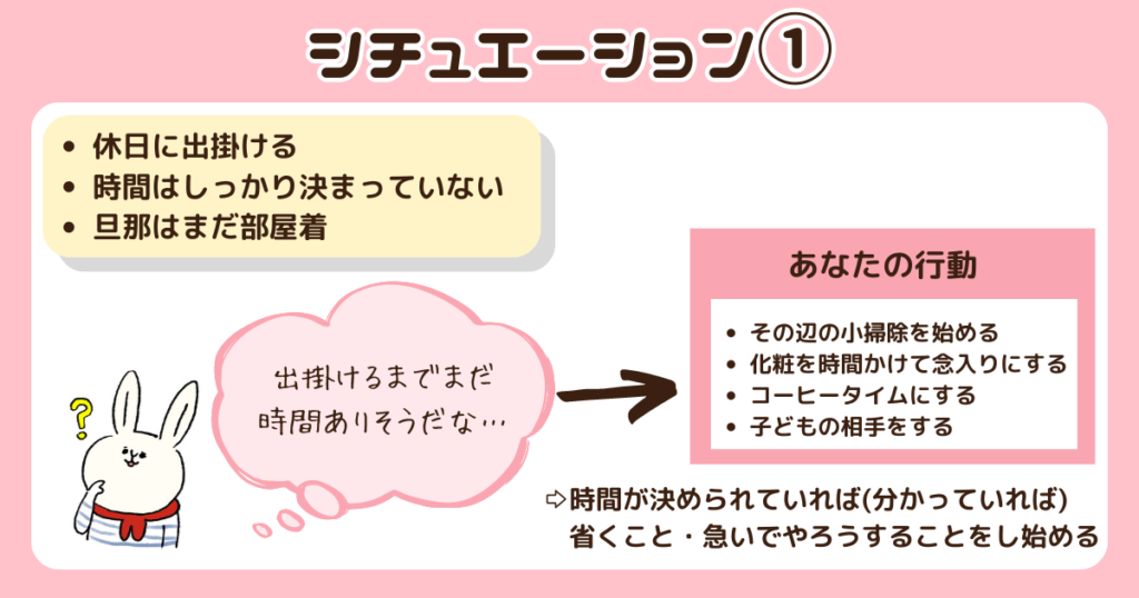 旦那の支度ができていないときの行動
